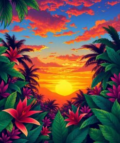 Tropical Foliage Paint Numbers