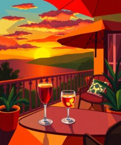 Cubism Drink Paint Numbers