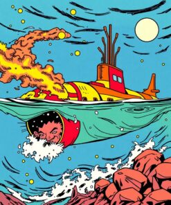 Comic Submarine Paint Numbers