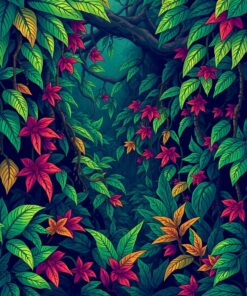 Tropical Vines Paint Numbers