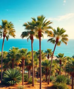 Swaying Coastal Date Palms Paint By Numbers