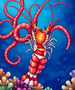 Tentacles Shrimp Paint Numbers