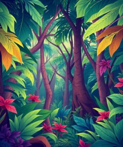 Jungle Woods Paint Numbers