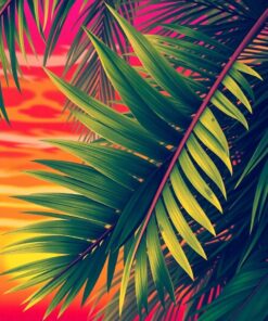 Sunset Leaves Paint Numbers