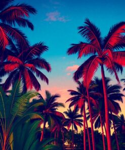 Twilight Palms Paint Numbers