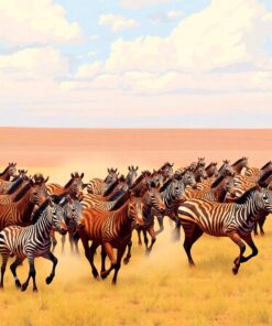 Sweeping Savannah Herd Migration Paint By Numbers