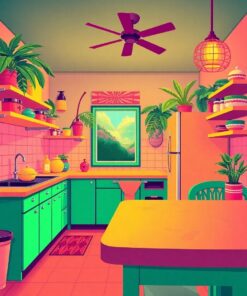 Kitchen Glow Paint Numbers