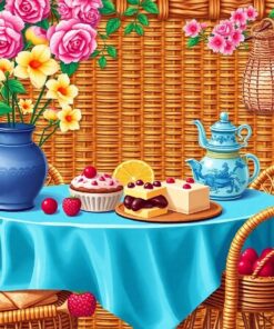 Sweets In Woven Rattan Paint By Numbers