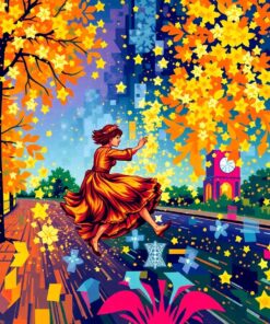 Swinging Through Vintage Gold Paint By Numbers