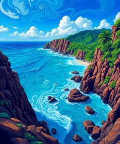 Tropical Cliffs Paint Numbers