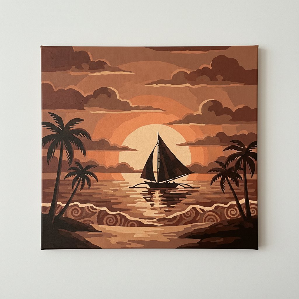 tahiti-sailboat-sepia-sunset-paint-by-numbers-kit