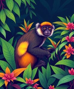 Tropical Ferns Paint Numbers