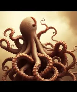 Tangled Tentacles In Sepia Paint By Numbers