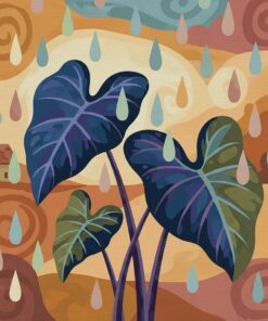 Taro Under Vintage Rain Paint By Numbers