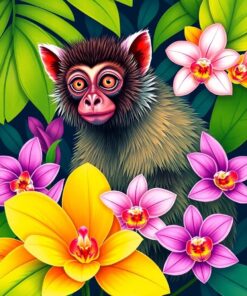 Tropical Orchids Paint Numbers