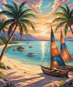 Tattered Sails Palm Lagoon Paint By Numbers