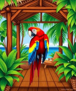 Scarlet Macaw Paint Numbers