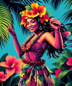 Hula Dancer Paint Numbers