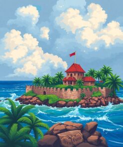 Tropical Fort Paint Numbers