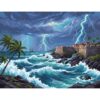 Tempest Over Tropical Fort Paint By Numbers