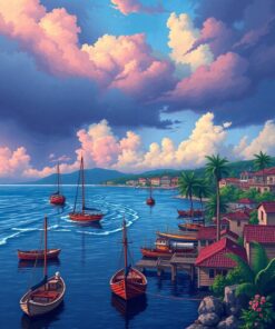 Tropical Harbor Paint Numbers