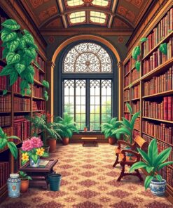 Botanical Library Paint Numbers