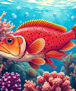 The Realistic Coral Fisher Paint By Numbers