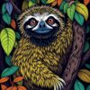Jungle Sloth Paint Numbers