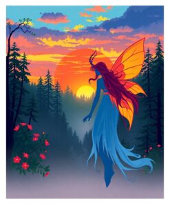 Nymph Sunset Paint Numbers