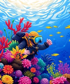 The Tropical Diver Discovery Paint By Numbers