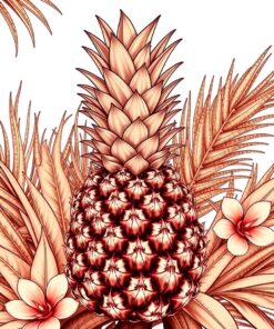 Sepia Pineapple Paint Numbers