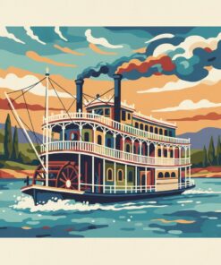 The Vintage Phantom Paddleboat Paint By Numbers