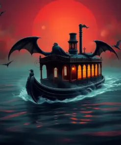 The Vintage Phantom Paddleboat Paint By Numbers