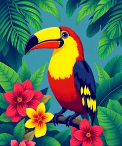 Tropical Toucan Paint Numbers