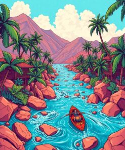 Tropical Rivers Paint Numbers