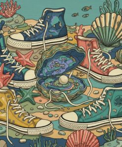 Tide Pool Sneaker Shell Paint By Numbers