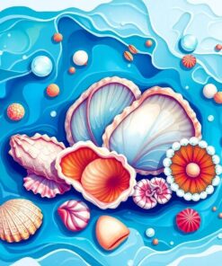 Tide Washed Tropical Shells Paint By Numbers