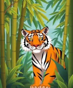 Tropical Bamboo Paint Numbers