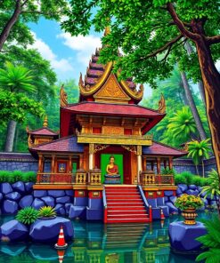 Forest Shrine Paint Numbers