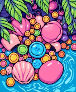 Tropical Shells Paint Numbers