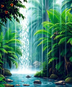 Jungle Showers Paint Numbers