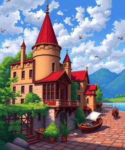 Tropical Palms Paint Numbers