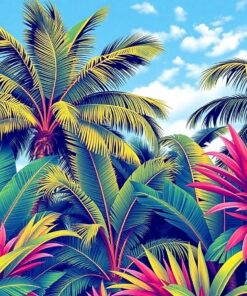 Tropical Fronds Paint Numbers