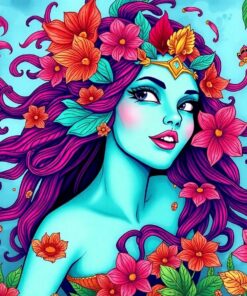 Trapped Tropical Sea Siren Paint By Numbers