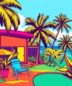 Tropic Americana Pop Art Paint By Numbers