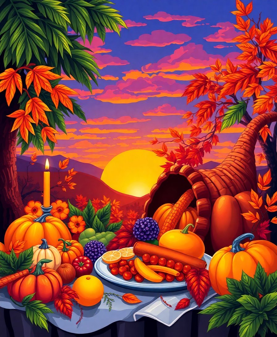 Sunset Feast Paint Numbers Sunset Feast Paint Numbers