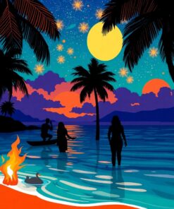 Under Firelight Paint Numbers