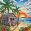 Tropical Americana Surf Shack Paint By Numbers