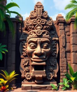 Carved Visage Paint Numbers