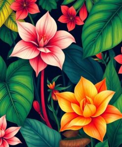 Nouveau Botanical Paint Numbers